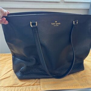 Kate Spade Black Textured Tote